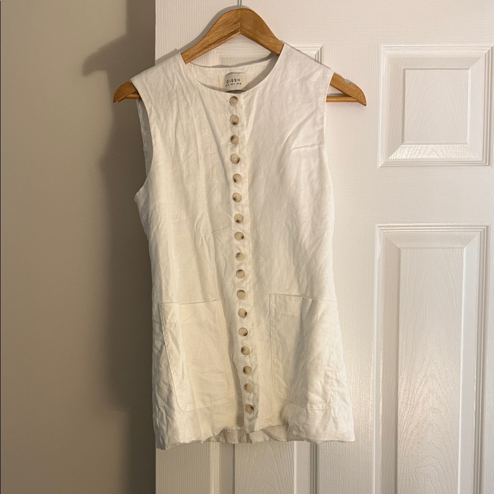Dish White Button Down Top